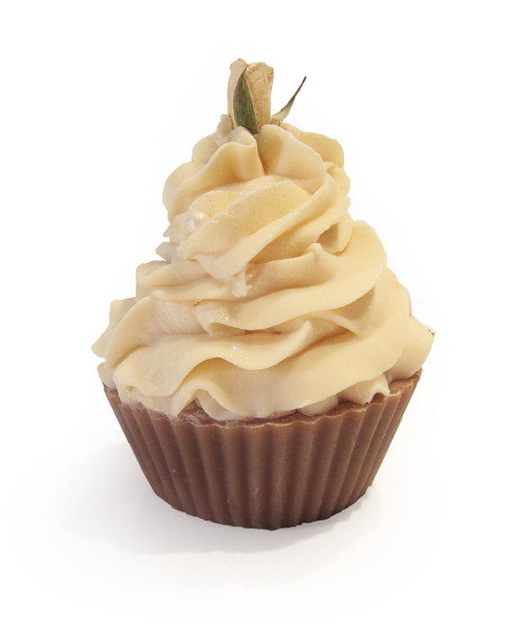 Irish Cream and Vanilla Luxury Silk Handmade Soap Cupcake